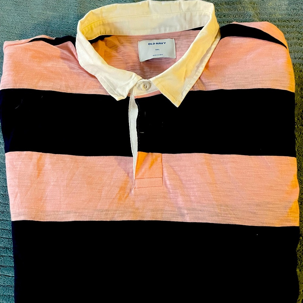 Xxl Pink and Navy Old Navy Polo